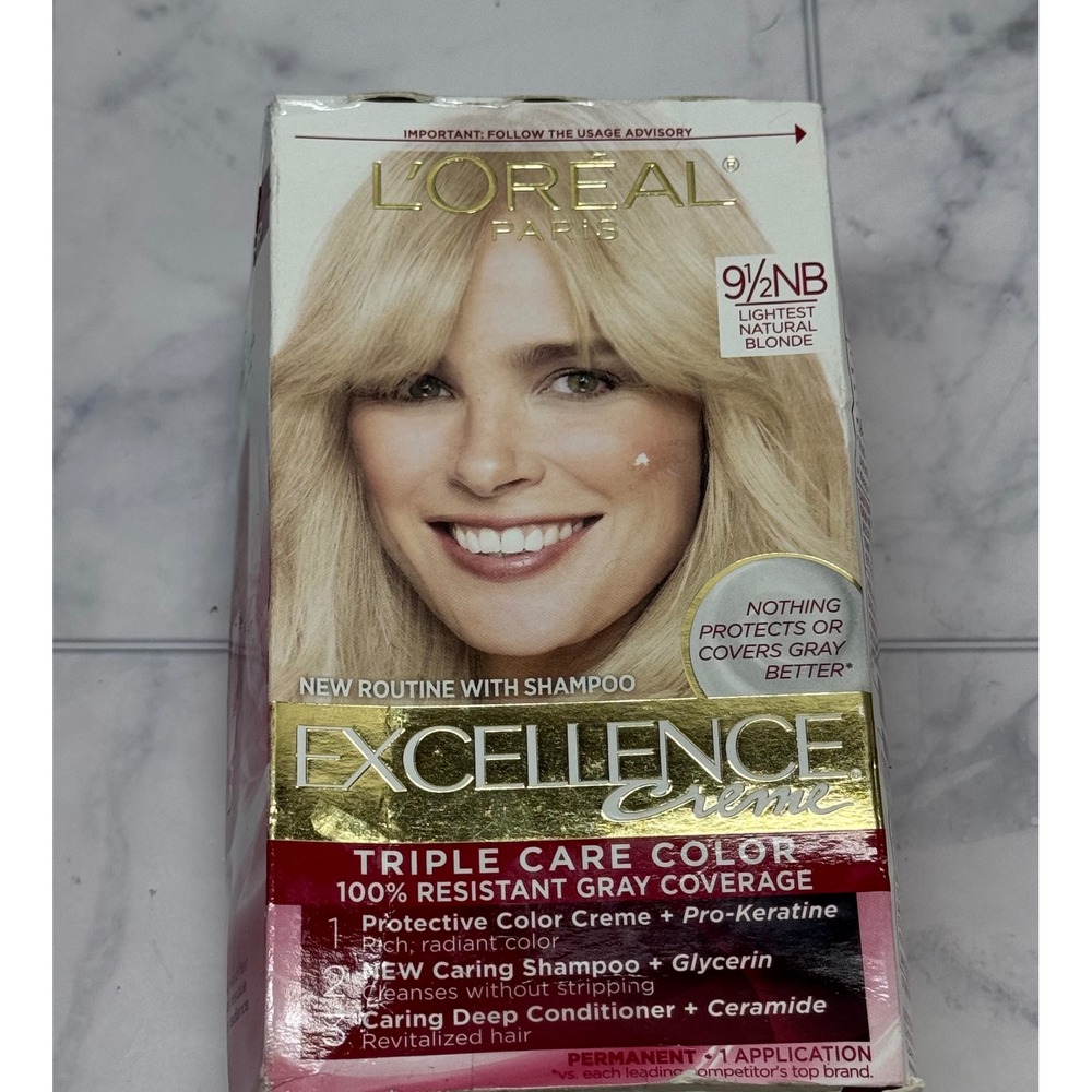 L'Oreal Excellence Creme Hair Color 9 1/2 NB Lightest Natural Blonde Permanent